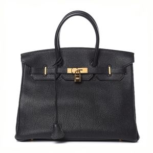 ❤ VTG Hermes Birkin 35 Black Gold HW QwensCloset